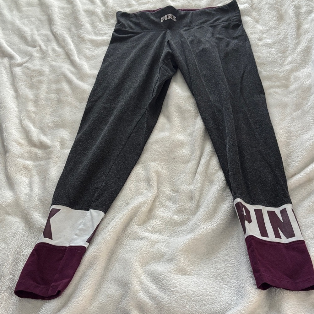 PINK Victoria's Secret Burgundy and White Quarter-Zip Pullover - Picture 9 of 15